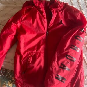 Jordan Red Fleece-Lined windbreaker Jacket